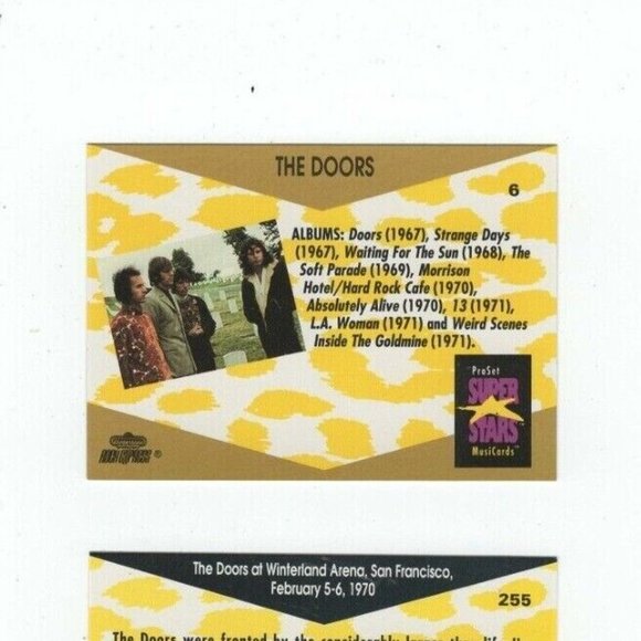 The Doors Legends Pro Set Super Stars Musicards Rock Express Trading Cards - Picture 3 of 10